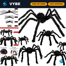 6 Pcs Large Scary Halloween Spider Decorations for Outdoor Yard Haunt Party