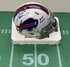 Josh Allen Buffalo Bills Signed 1990’s Style Mini Helmet Inscribed. Beckett COA