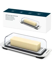 Large Airtight Butter Dish with Lid for Countertop and Fridge, Butter Keeper,