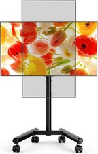 Mobiler TV Ständer für Fernseher 13–50 Zoll VESA 75x200 cm bis 25 kg Schwarz