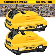 2 PACK For Dewalt DCB122 2.0Ah 12V 12 Volt Max Lithium Ion Battery DCB124-2