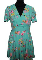 Damenkleid Kleid Mint GrÜN Floral John Zack London Gr. 38 Neu (10)