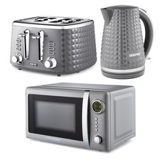 GEEPAS Digital 20L Microwave, Argyle Colletion 1.7L Kettle & 4 Slice Toaster Set