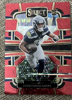 2023 Panini Select - Concourse Jaxon Smith-Njigba #87 Red Disco Prizm 11/49 (RC)