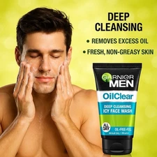 Garnier Men Oil Clear Deep Cleansing Face Wash Non Greasy Fresh Skin 100gm
