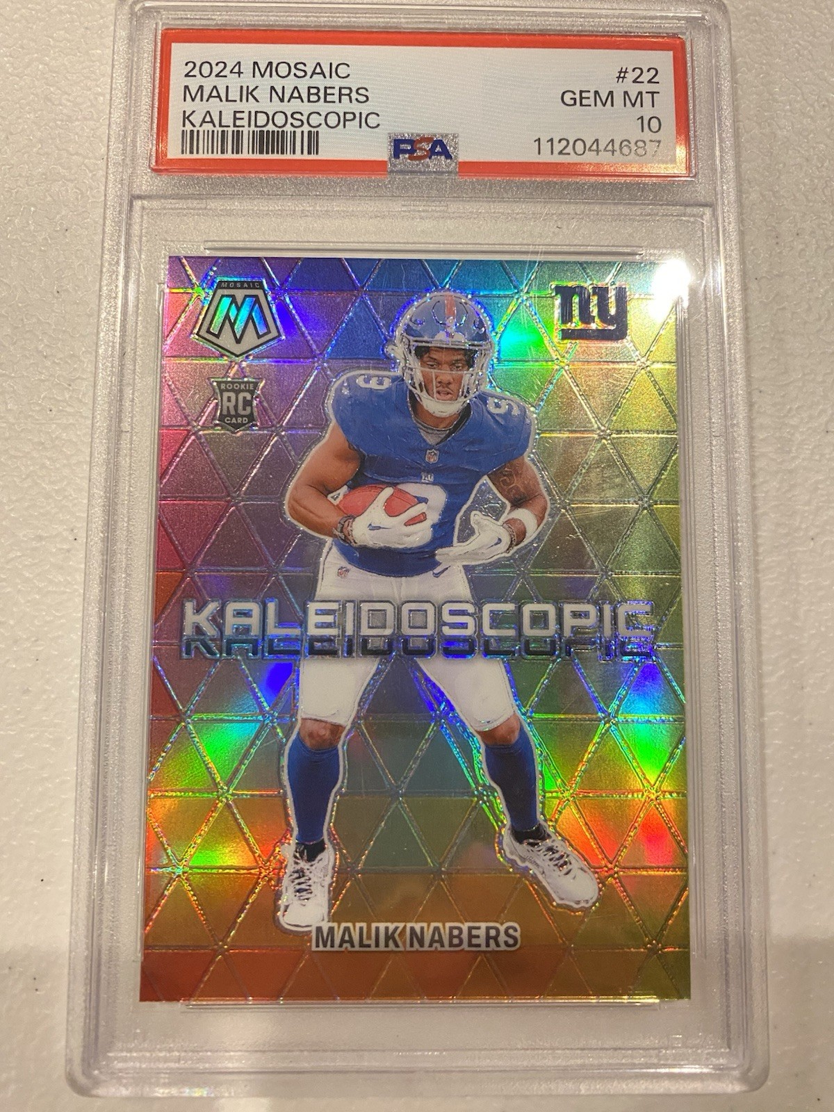 Malik Nabers Panini Mosaic Kaleidoscopic #22 Base