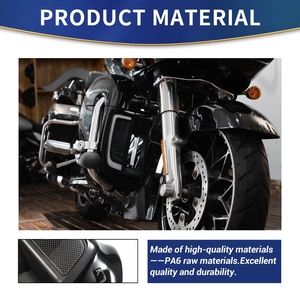 Guantera carenado de pierna con ventilación inferior para Harley Davidson Road Glide 2006-2024 Foto 2 de 4