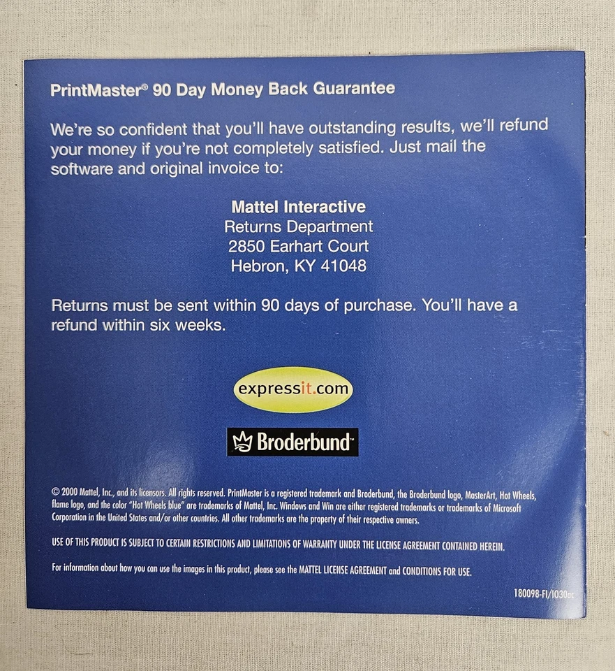 BRODERBUND Publishing Software (9) CDs: PRINTMASTER PLATINUM 10 - Win95/98/2000 - Image 4 of 4