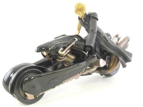 Square Enix Final Fantasy Advent Children Cloud Strife with Fenrir Motocycle - Picture 2 of 3