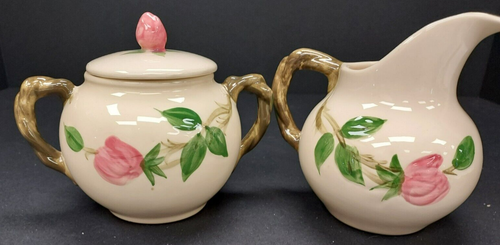 Creamer & Sugar Bowl Franciscan Earthenware- Desert Rose Pattern - Picture 2 of 7