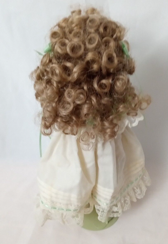 Vintage Porcelain Doll Handmade In USA Fully Dressed - Picture 8 of 10