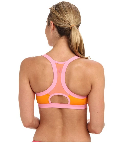 JOSIE AMP'D SUJETADOR DEPORTIVO SIN MANGAS BRALETTE ROSA/NARANJA #847170 36 B/C ¡NUEVO! $48 Foto 4 de 4