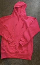 Women Pink Sleeve Hoodie, Hooded Sweatshirts Pullover Plus Size, Size Small