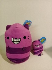 4 Cheshire Cats vs Pickles Plush Ser 2 143 Beans Purple Cheshire Kitty Jumbo