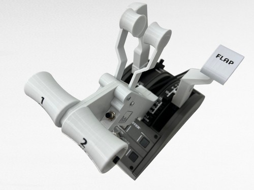 Boeing 737 Combined White Throttle Lever Addons for Thrustmaster TCA, Flightsim - Picture 3 of 14