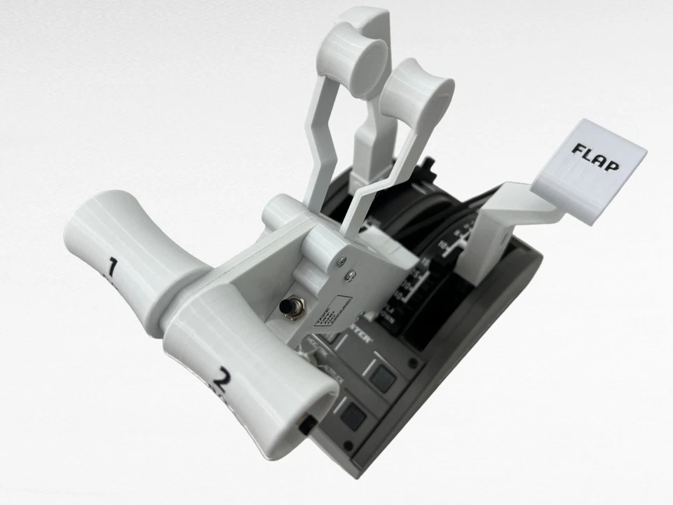 Boeing 737 Combined White Throttle Lever Addons for Thrustmaster TCA, Flightsim - Image 3 of 4