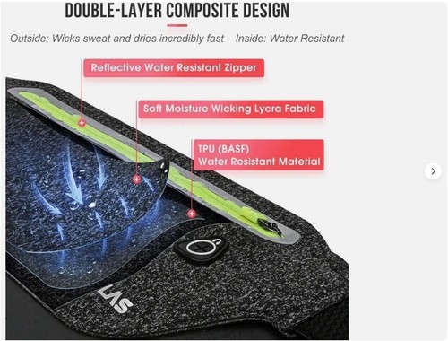 Vita Cintura Waterproof Bum Bag Esecuzione Jogging Viaggi Sacchetto per Chiavi - Picture 9 of 29