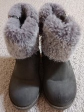 Sugar Girls Size 7M Grey Man Made Materials Faux Fur Boots 24