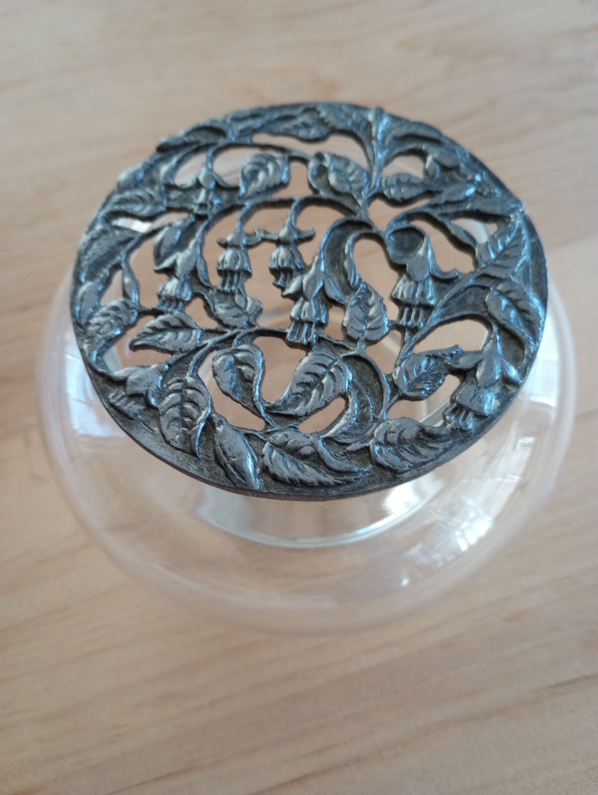 Flower Pewter Lid Glass Potpourri Jar – ASA College: Florida