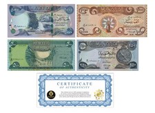 Iraq 5000 1000 500 250 Dinar Banknotes set UNC (6,750 IQD Total) New COA USA