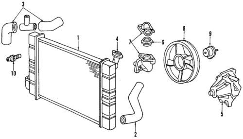 Aspa del ventilador para GM Chevrolet, Pontiac 1986-1994 (N/P 22098789)