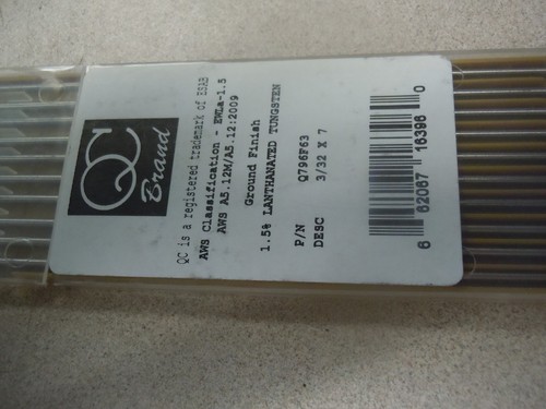 ESAB Q796F63 Pure Tungsten Electrodes 1.5% Lanthanated Tungsten (10-Pack) - Picture 2 of 3