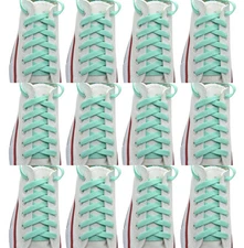 12 pairs Flat "Mint" Sneaker Athletic String 27",36",45",54",63" Shoelaces