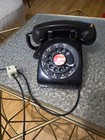 Vintage Western Electric Rotary Black Desk Phone Untested  — photo 1