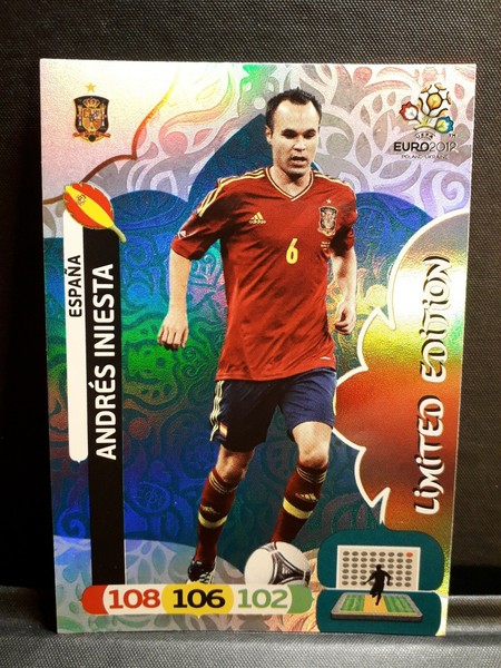 Adrenalyn XL Euro 2012 Andrés Iniesta España Limited Edition PANINI