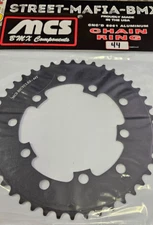 MCS CHAINRING BMX BIKE SPROCKET 44t BLACK usa! GT Haro SE Racing Redline JMC new