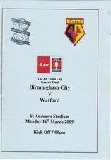 Birmingham City Youth v Watford Youth 2008/9 FA Youth Cup