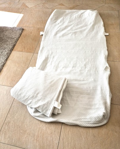 2 x Matratzenbezug Ersatzbezug Matratzenschoner versteppt B 80 x L 200 x H 25 cm - Bild 2 von 9