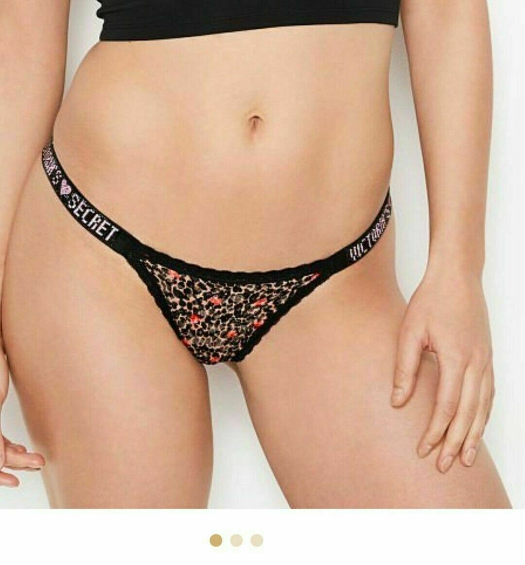 VICTORIA'S SECRET VERY SEXY CHAIN SHINE STRAP SATIN THONG PANTY XS S M L XL NWT