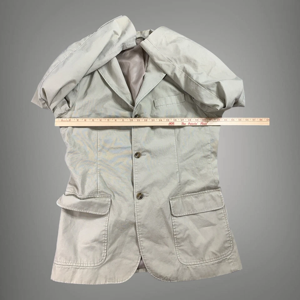 Куртка мужская Eddie Bauerr Blazer L высокая хаки на 3 пуговицах с одним отверстием без подкладки - Изображение 4 из 4