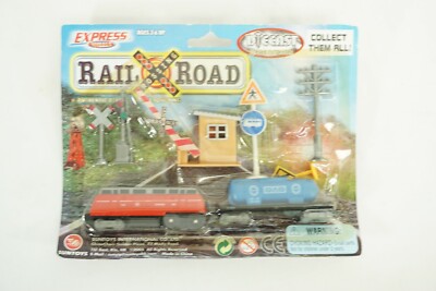 Suntoys International Express Wheels Railraod Crossing Die Cast Train Set #6 B48