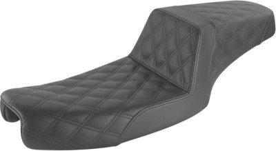 SADDLEMEN - Step-Up Seat Full Lattice Stitch Black for Dyna | 891-04-175