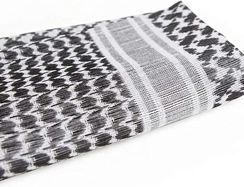 Bufanda Shemagh 100 % algodón suave árabe Keffiyeh militar desierto cabeza cuello envoltura máscara - Imagen 40 de 44