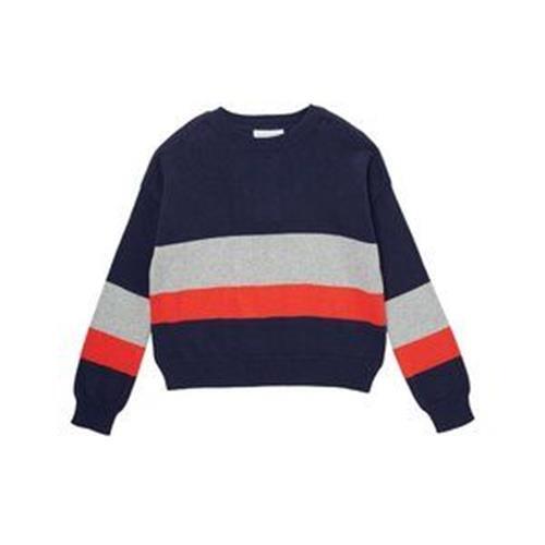 Harper Canyon Sweater Navy Blue Silver Striped Pullover Kids XL 14 16 NEW NWT N2 - Picture 2 of 2