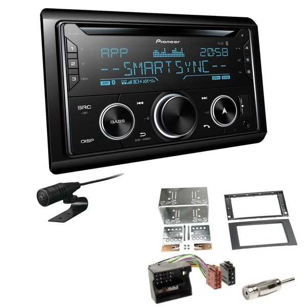 Pioneer Autoradio Bluetooth USB Einbauset FüR Ford Fiesta 2005-2008 In Schwarz-image