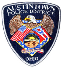 AUSTINTOWN – POLICE DISTRICT - OHIO OH Sheriff Police Patch STATE FLAG US FLAG 