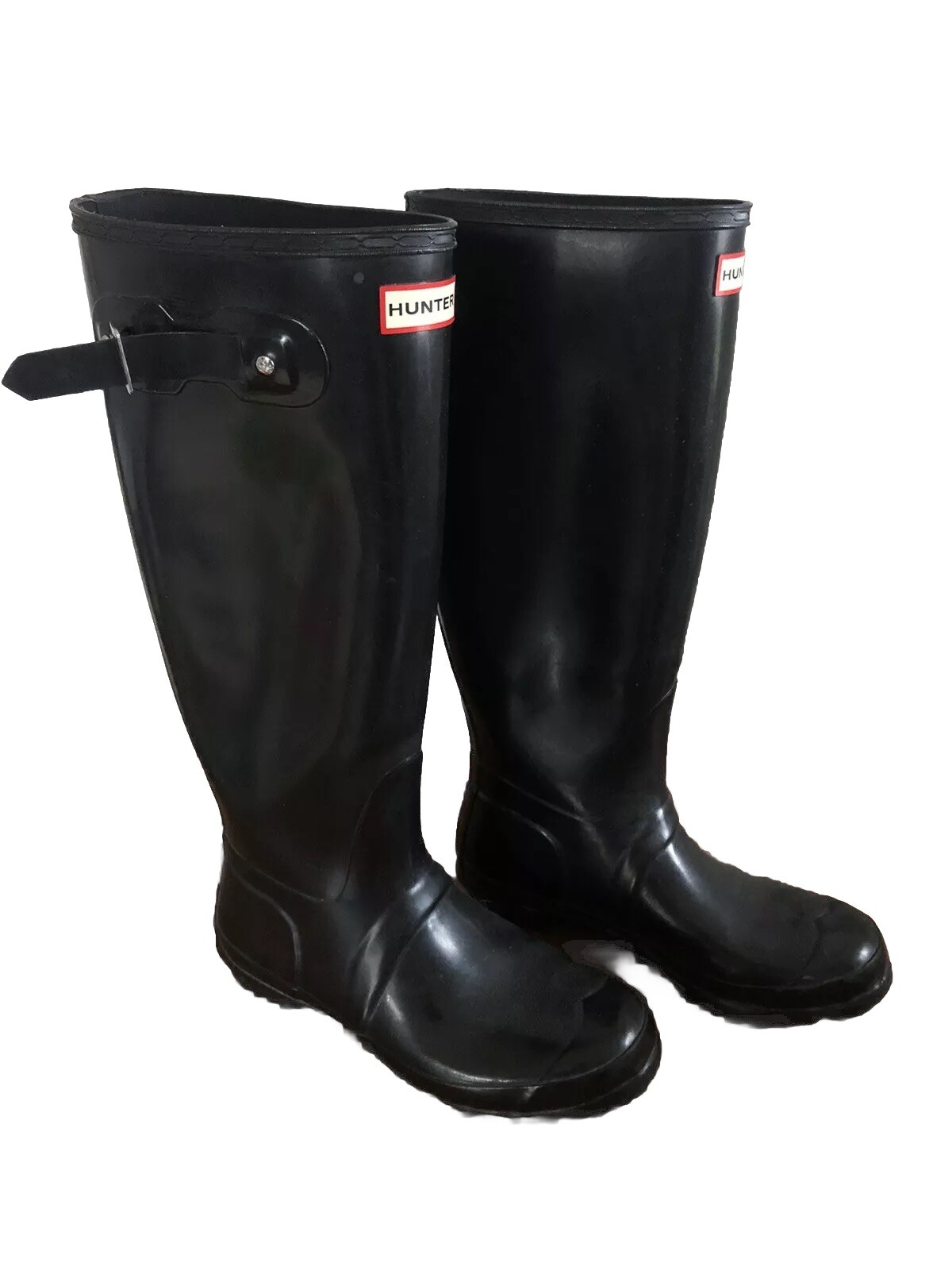 Hunter Rain Boots Women’s Size 8 - Tall Black Rubber Rain Boots-image