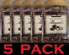 5x KIRKLAND Signature Milk Chocolate Roasted Almonds 48 oz Jar - 5 PACK
