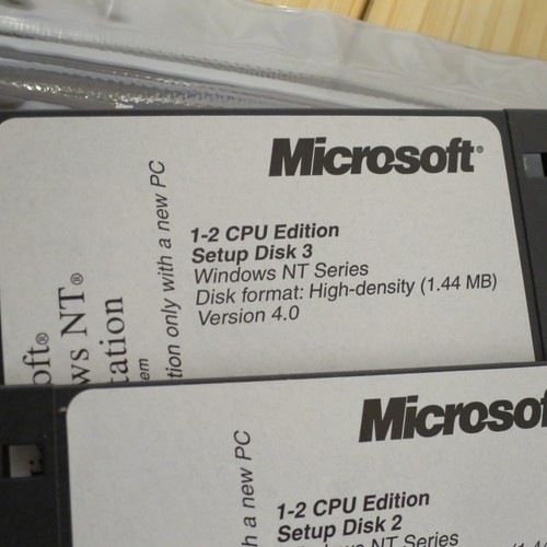 Microsoft Windows NT 4.0 Workstation 1-2 CPU Floppy Setup Disk Set (Tested) - 09 - Picture 4 of 5