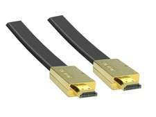 5m High End HDMI Flach Kabel (Ultra HD, 4Kx2K, Full HD, 3D, ARC, CEC) 