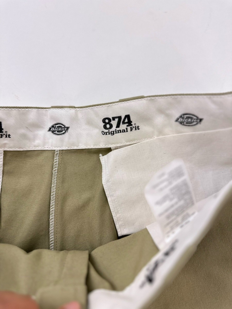 Vintage Dickies 874 Pants Men's 35x33 Tag 38x34 Khaki Original Fit