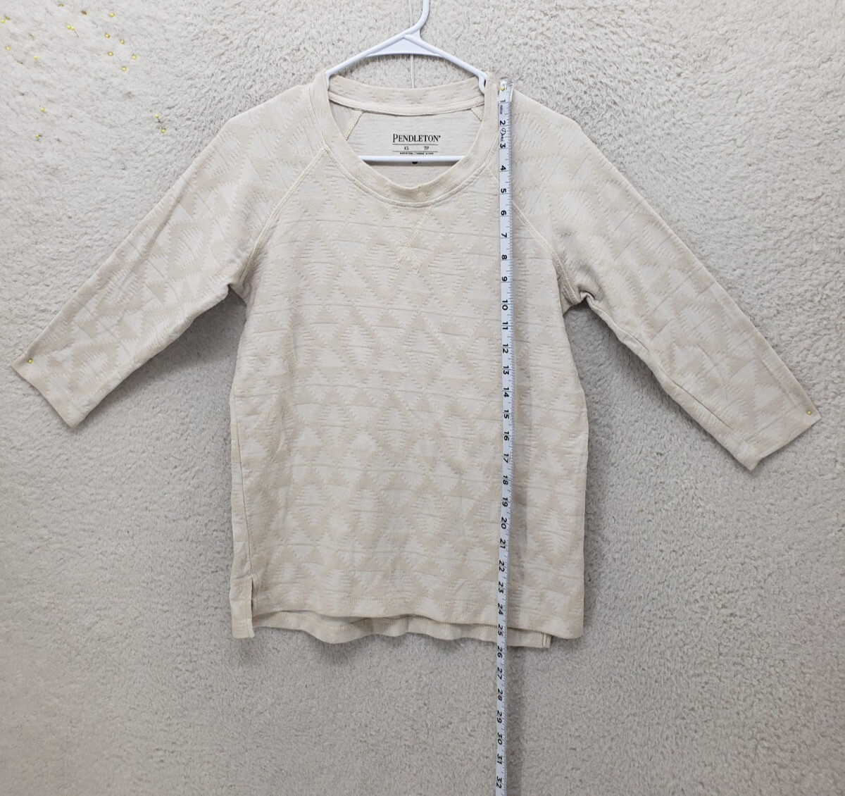 Pendleton Women Sweatshirt Extra Small Cream Patt… - image 6