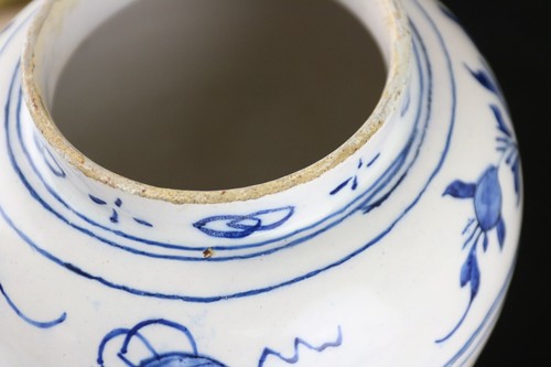 Antique Blue & White Dutch Delft Chinoiserie Vase 18thC - Picture 4 of 24