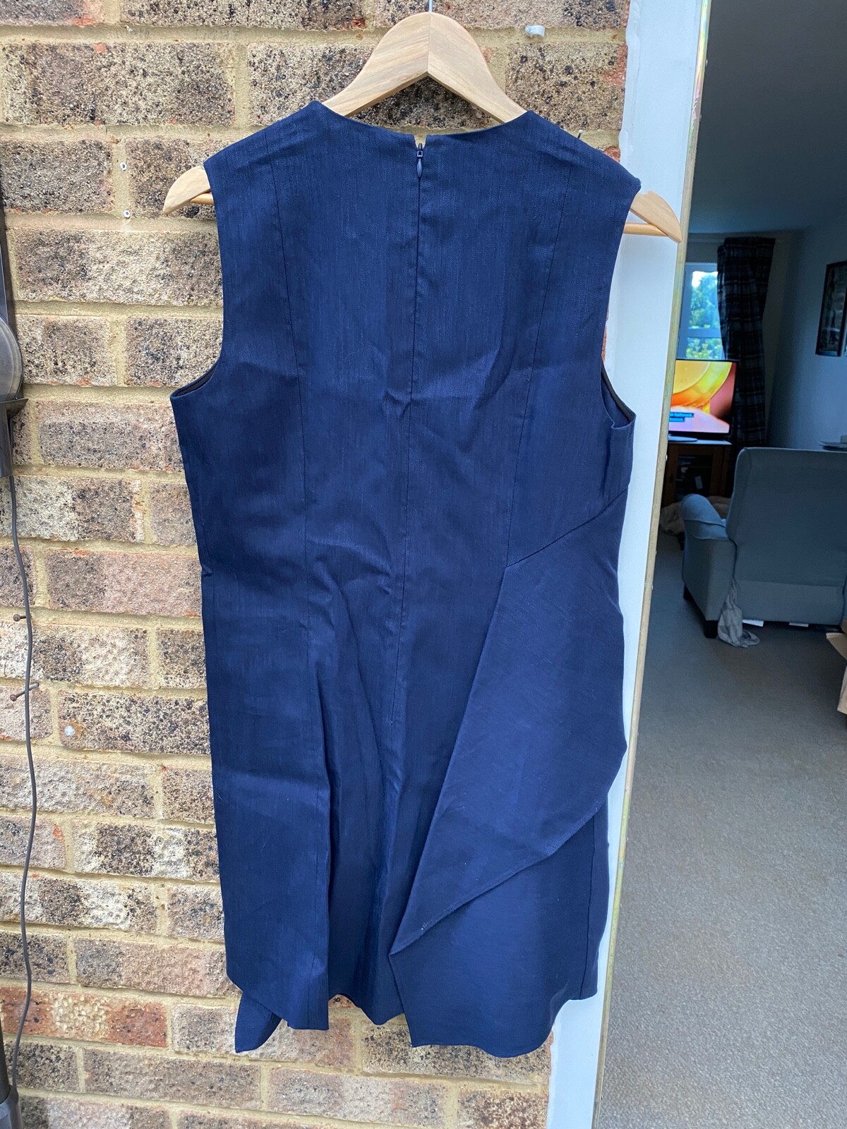 BNWT Diane von Furstenberg DVF Navy Ruffle Dress - Size UK 12 - RRP £299 image 6