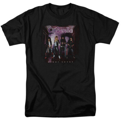 Cinderella Night Songs T Shirt Licensed Rock n Roll Band Merch Music Black