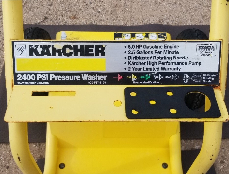 KARCHER K2400HH PRESSURE WASHER OEM 4 PIECE NOZZLE SET - 3 QC TIPS + DIRTBLASTER